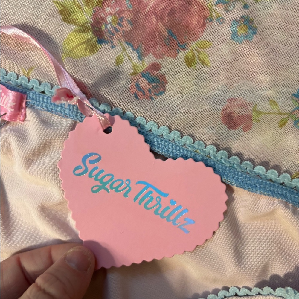 Dolls Kill Sugar Thrillz Pastel Floral Top - Picture 4 of 5